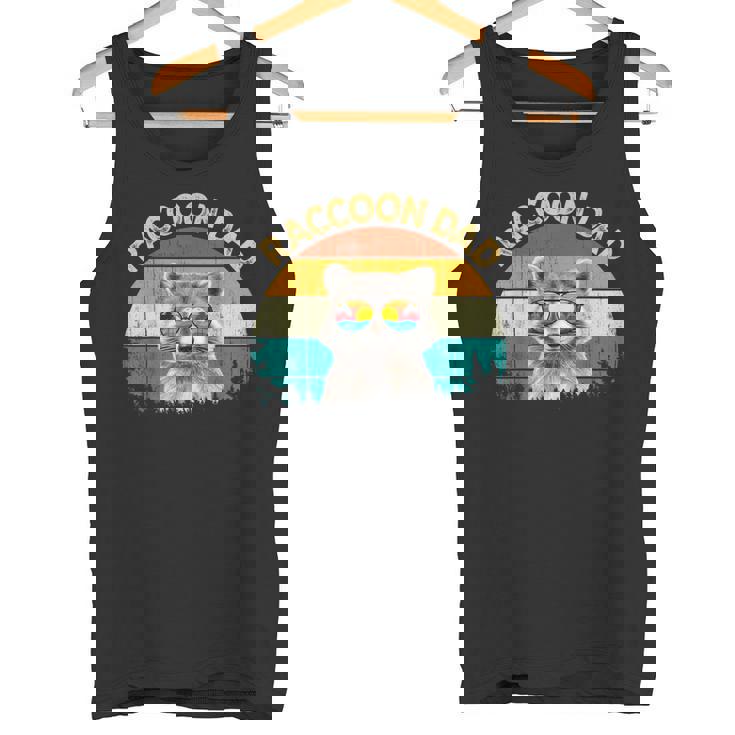 Vintage Retro Wild Animalummerunglass Common Raccoon Dad タンクトップ
