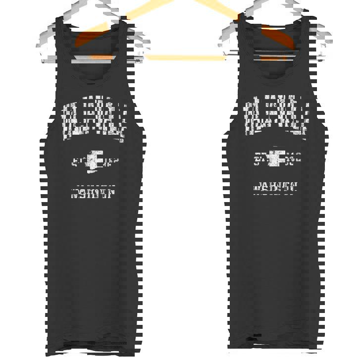 Walla Walla Washington Wa ビンテージアスレチックスポーツデザイン タンクトップ