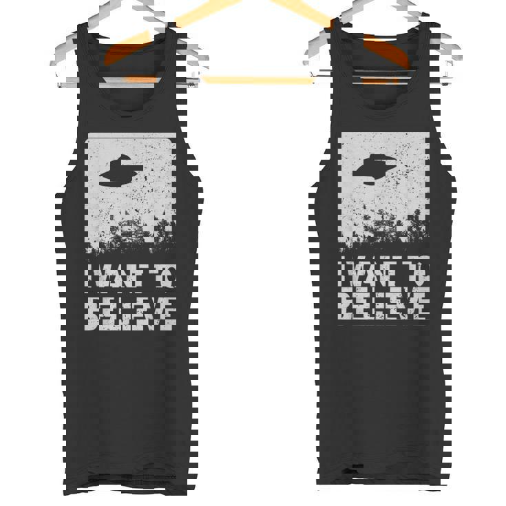 I Want To Believe I Aliens Ufo エリア 51 Roswell タンクトップ