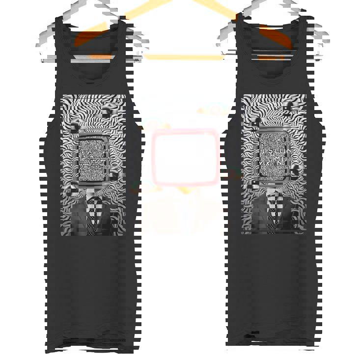 Weirdcore審美的奇妙な目の光学的錯覚オデコール タンクトップ