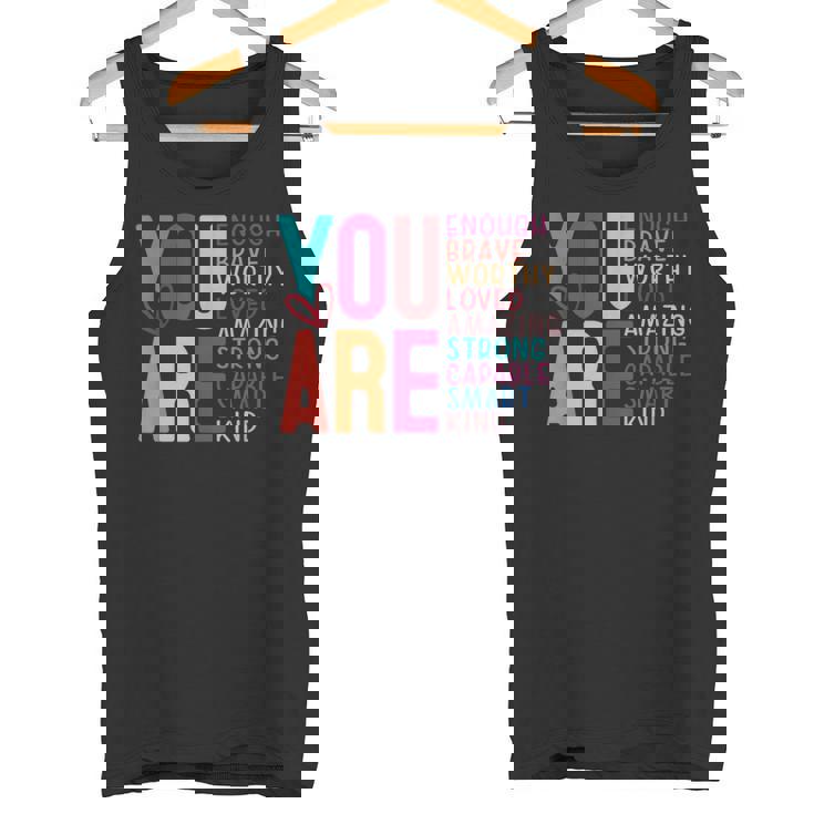 You Are Enough 感動的な引用と断言 タンクトップ