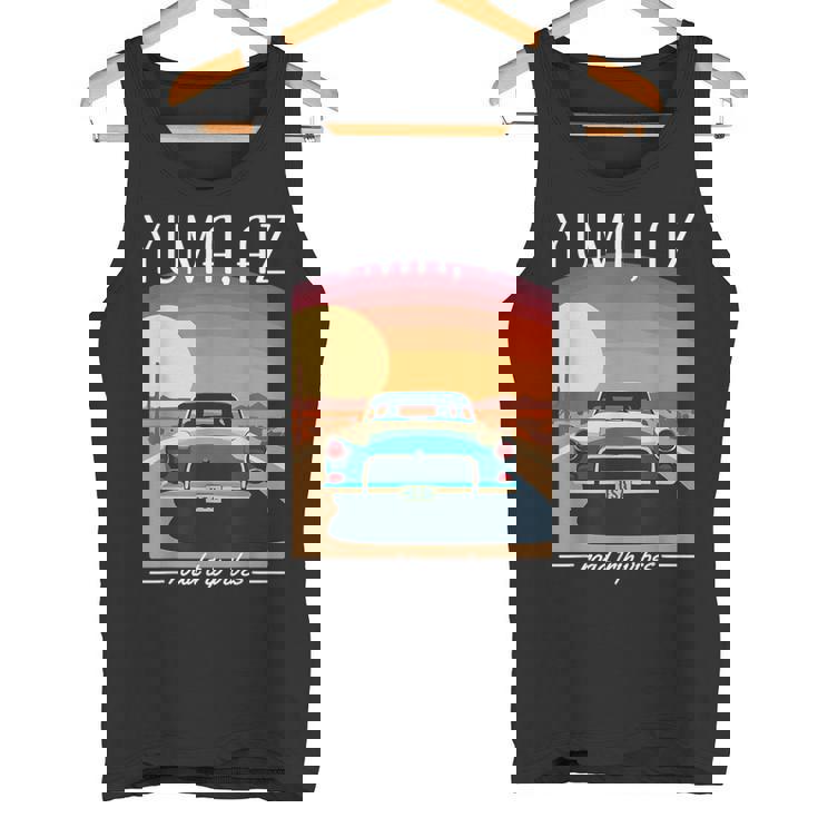 Yuma Az レトロハイウェイ ノスタルジック ヴィンテージカーデザイン タンクトップ