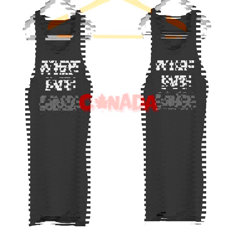 「My Heart Is With Canada」 – カナダ人と強く立つ タンクトップ