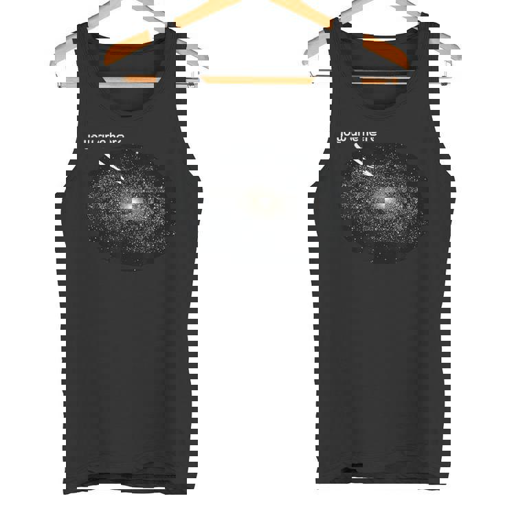 あなたはここにいます私は天文学ギャラクシー月面着陸惑星 タンクトップ