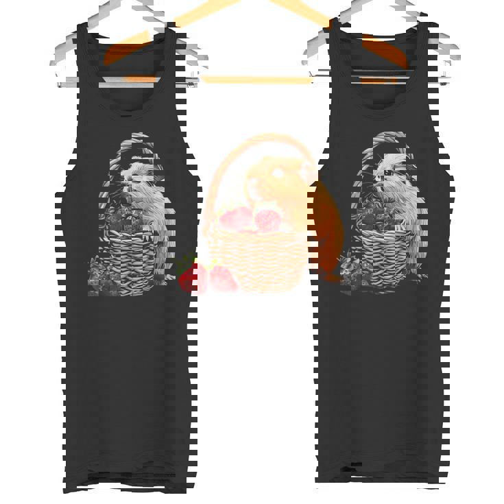 いちご モルモット いちご 野生動物 かわいい モルモット タンクトップ