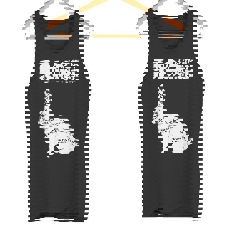 うさぎの撫で方解説 ウサギ好き うさぎ好き うさぎの飼い主 おもしろ うさぎ 兎 タンクトップ