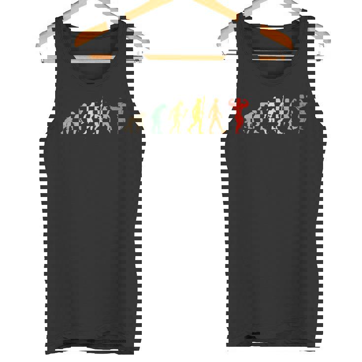 おかしいボディビル進化プレゼントヴィンテージボディビルダー タンクトップ