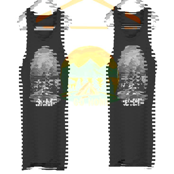 おかしなゴー・ホーム・セイングとテントのネイチャーコスチューム。 タンクトップ