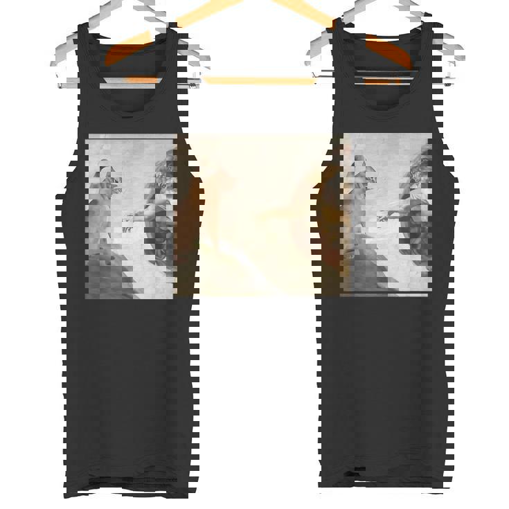 おかしな猫 神 創造 アダム ミーム イエス タンクトップ