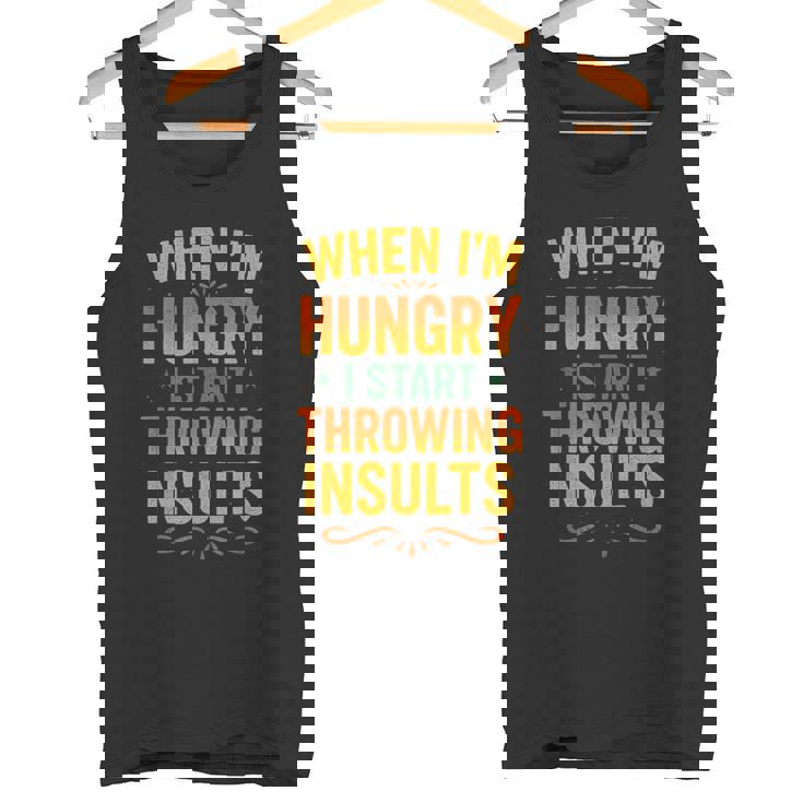 おかしな食べ物好きの言葉、私が空腹になるとき タンクトップ