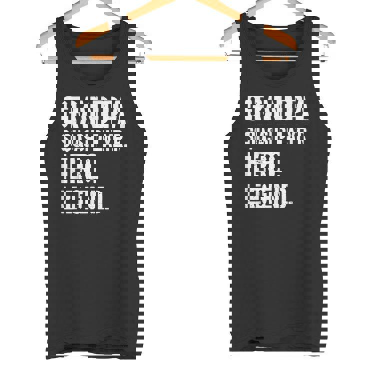 おじいちゃんスカッシュプレイヤーヒーローレジェンド-おじいちゃんスカッシュ タンクトップ