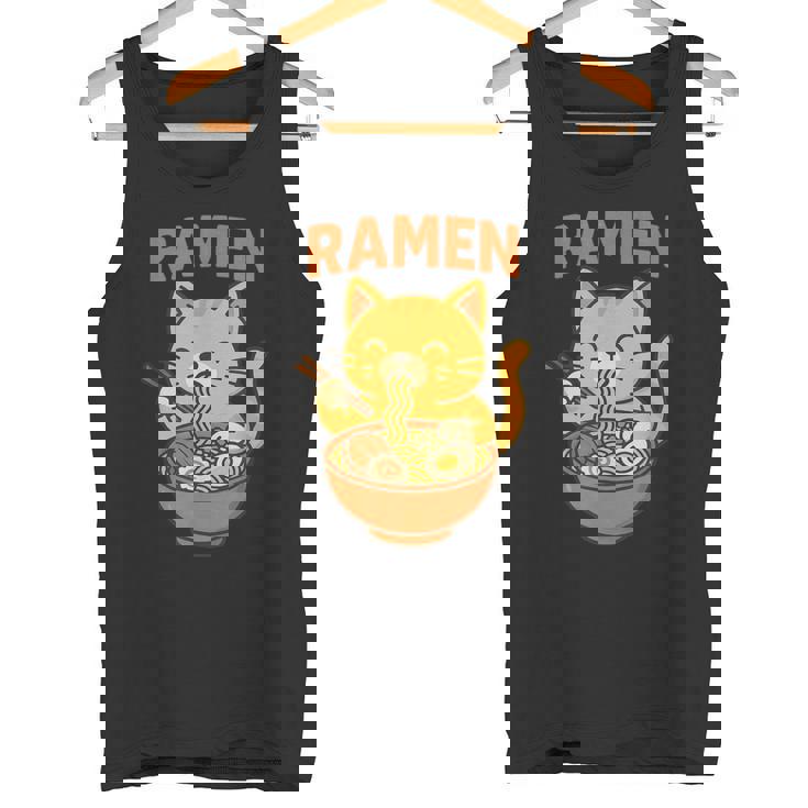 かわいい ラーメン 猫 和麺 タンクトップ