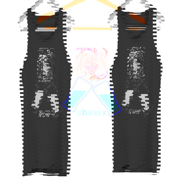 かわいい 可愛い 女の人 若い 美人 イラスト 日本 きれい タンクトップ