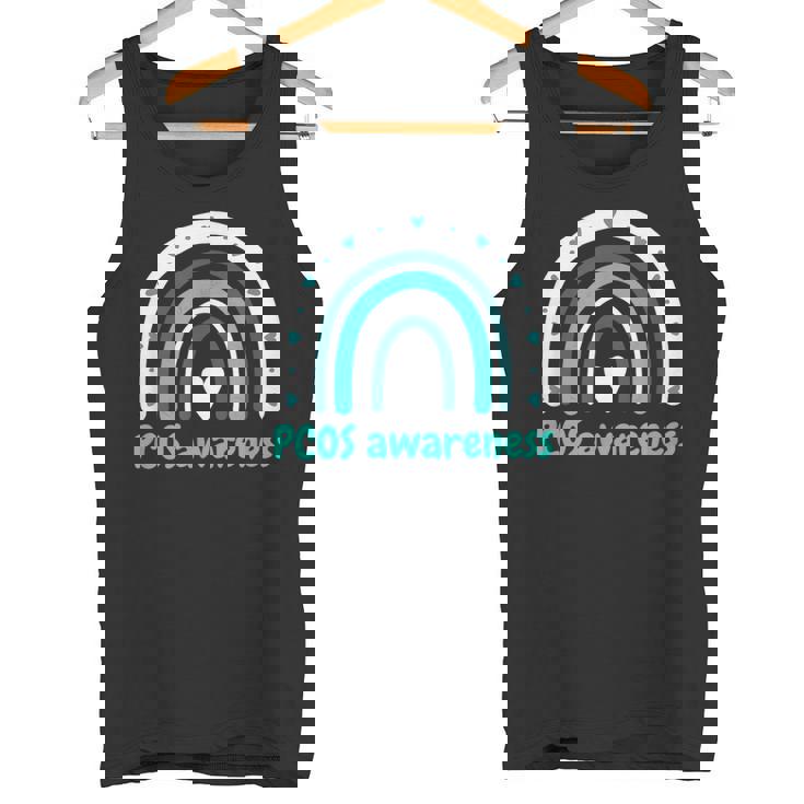 かわいいpcos啓発ボヘミアンレインボーpcosサポート。 タンクトップ