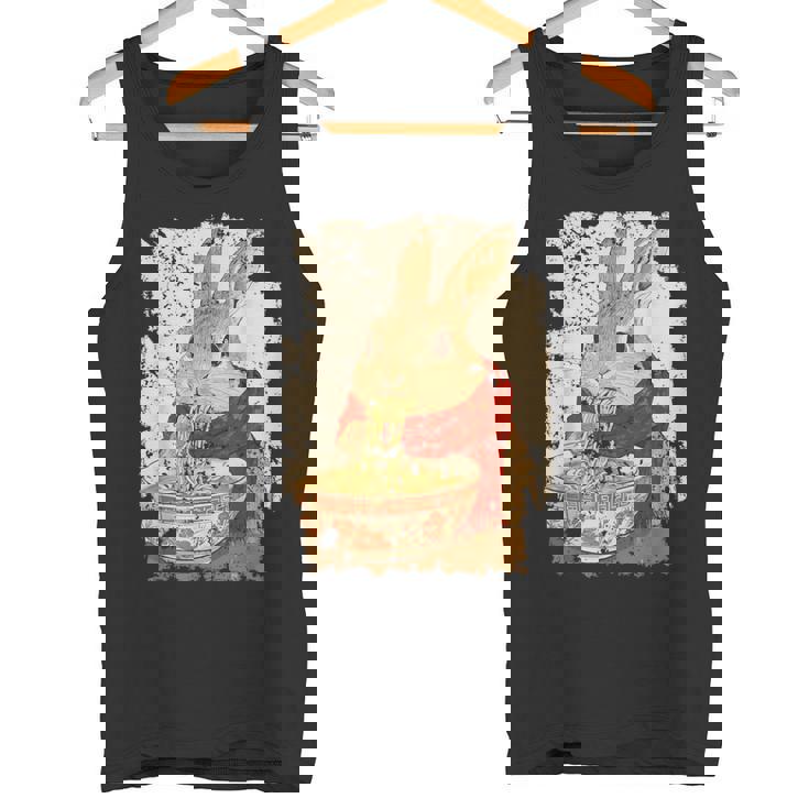 かわいいウサギが麺をすする タンクトップ