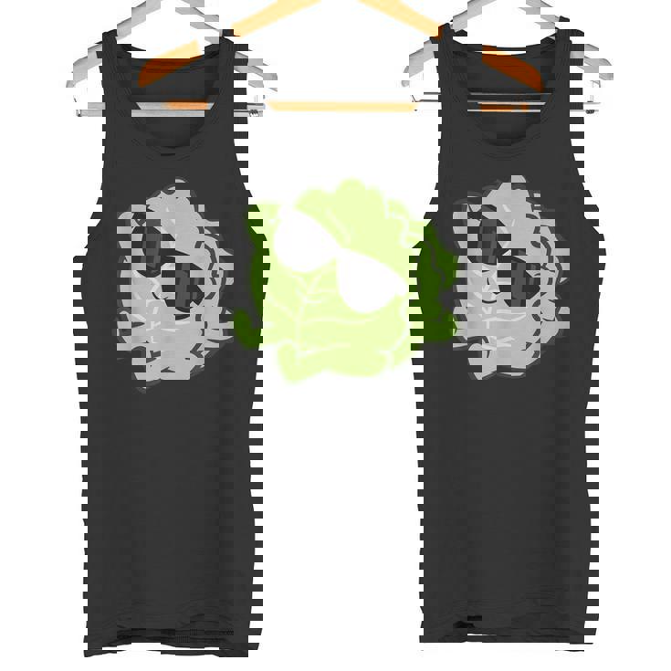 かわいいキャベツ 果実 リラックスできるレイジーキャベツ タンクトップ