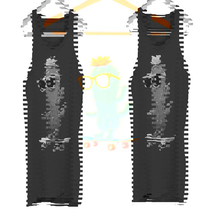 かわいいサボテン スケートボード カッコいい サボテン タンクトップ