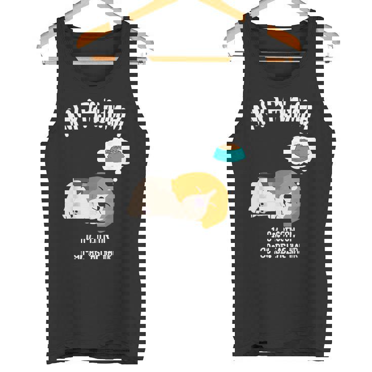 かわいいスリーピングビーグル ペット愛好家のための面白い犬のデザイン タンクトップ