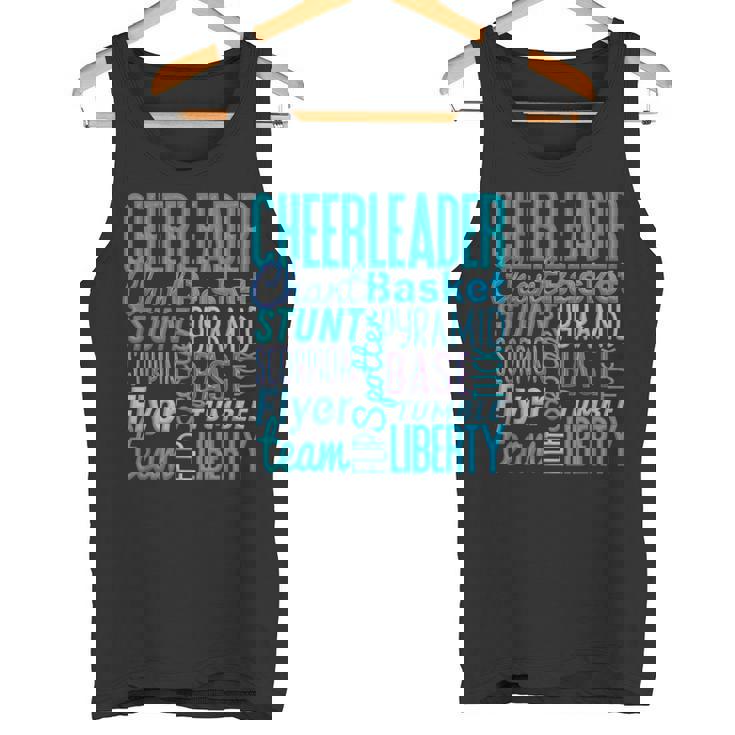 かわいいチアリーダーギフト ブルーチアムーブ チアリーディングコーチ タンクトップ