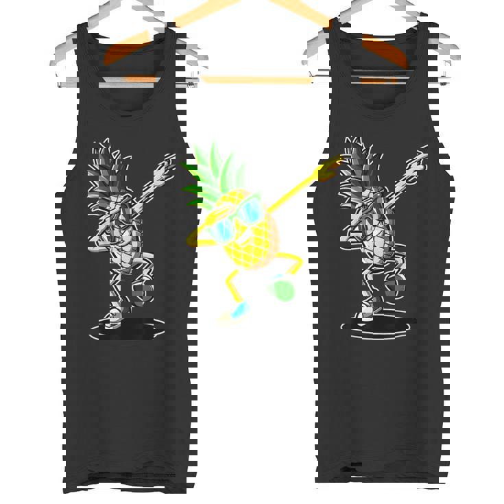 かわいいパイナップルダビングダンシングシャツ 面白いキッズプリント タンクトップ