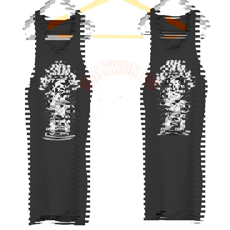 かわいいパンダのテコンドー 面白い韓国mma Tkd タンクトップ