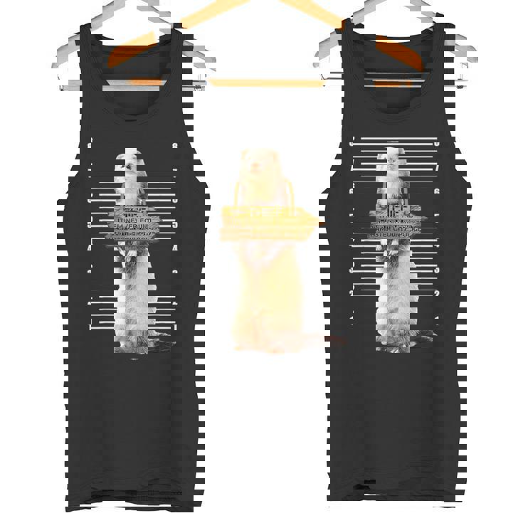 かわいいフェレット泥棒 面白い動物 タンクトップ