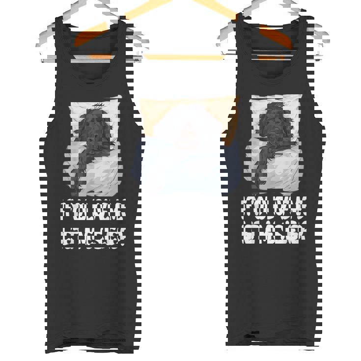 かわいいフラットコートレトリバー If You Love Meleep タンクトップ