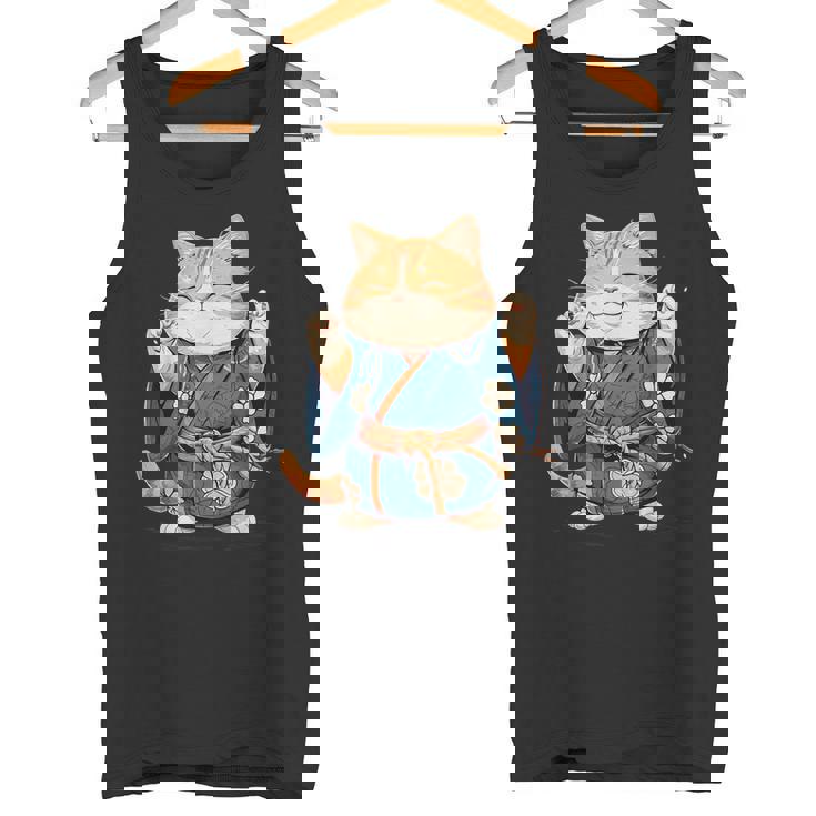 かわいいマワシ相撲帯猫ちゃんの力士 タンクトップ