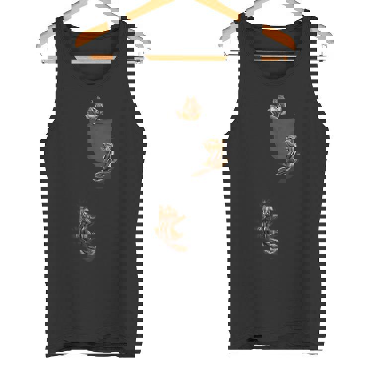 かわいいリス遊び、ポケットに登る、シマリス タンクトップ