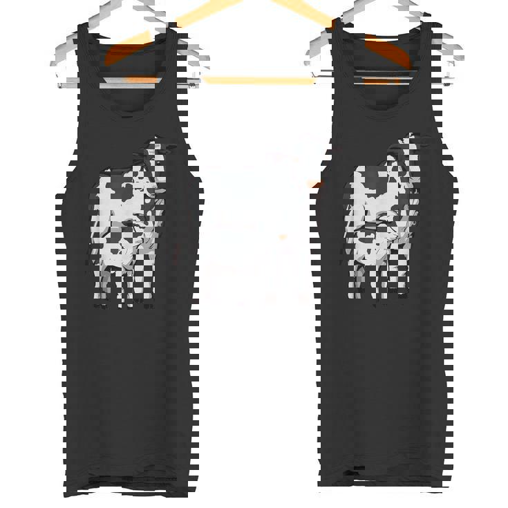 かわいい牛の絵 牛のアート 子牛 牛 母牛 タンクトップ