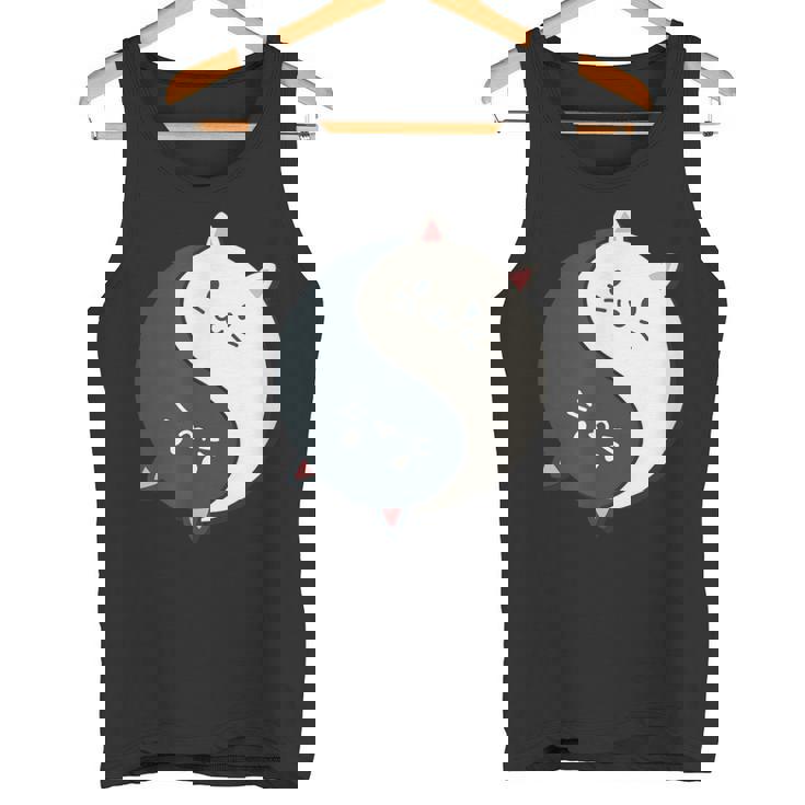 かわいい猫と一緒に陰陽師のサイン I Karma Yoga Cat タンクトップ