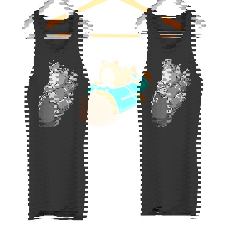 くつろぐ猫 Relaxing Cat タンクトップ