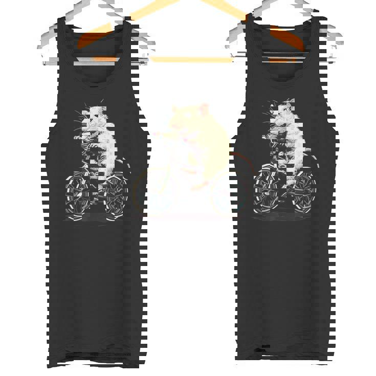 げっ歯類と白いネズミ愛好家のためのクールなサイクリングラット タンクトップ