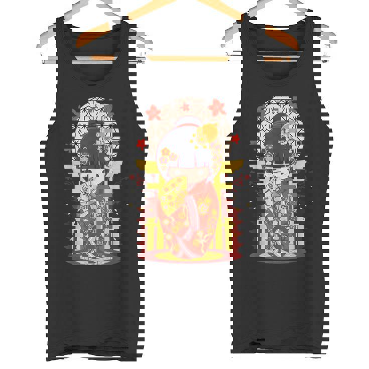 こけし 人形 シャツ 和装 赤 日本運 福 タンクトップ