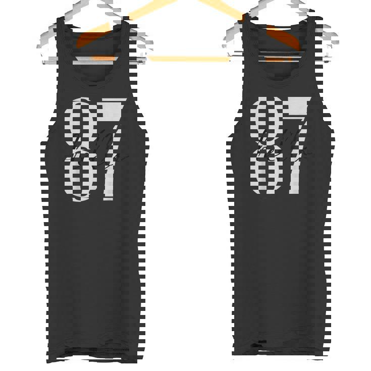 こんにちは 87歳誕生日ようこそ 87 タンクトップ