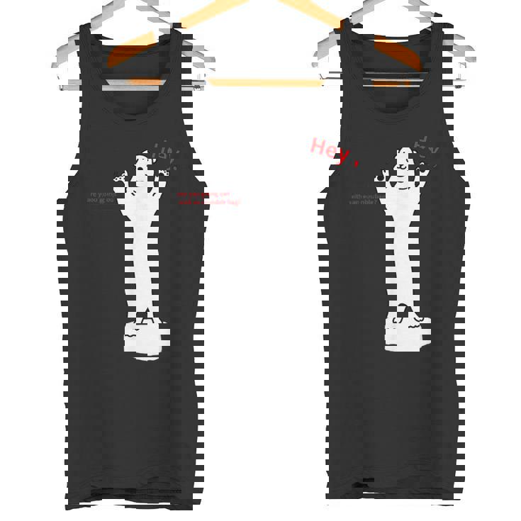 しろくま 北極クマ くま 流氷 動物 エコバック オリジナルデザイン 手描き イラスト ロゴプリント かわいい おもしろ タンクトップ