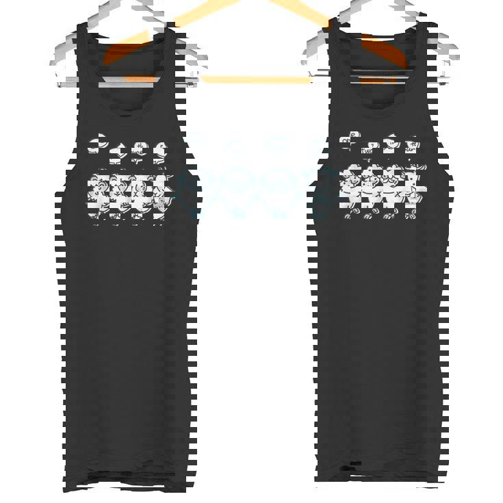 ひつじがいっぴき2 羊 ヒツジ ヤギ 不眠 安眠 数え歌 もふもふ 集団 かわいい おもしろ メンズ レディース キッズ タンクトップ