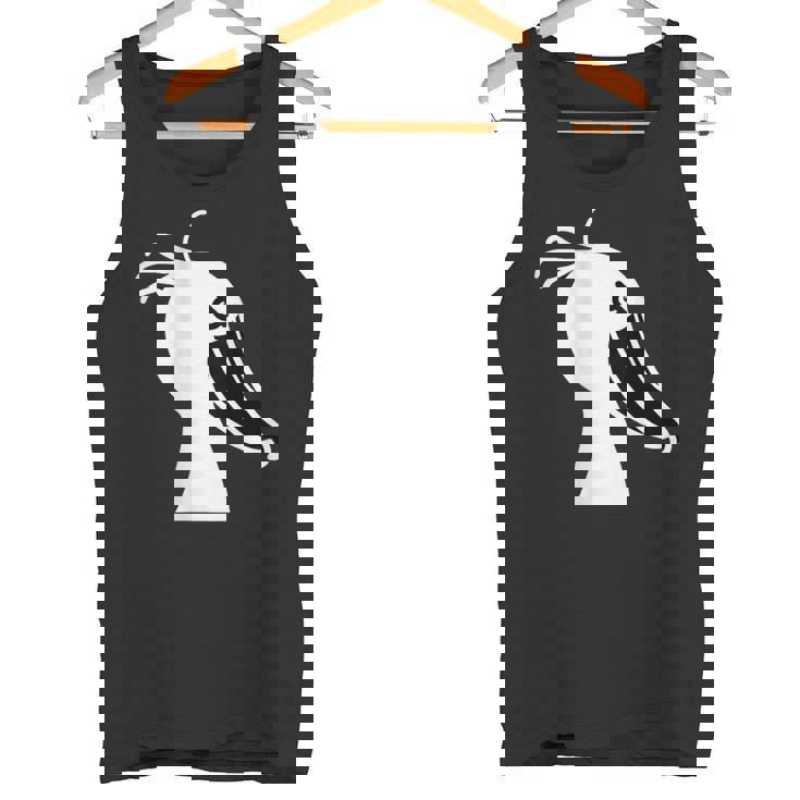 みんな大好きハシビロコウ 動かない鳥 はしび郎クラブ オリジナルデザイン イラスト おもしろ モノクロ タンクトップ