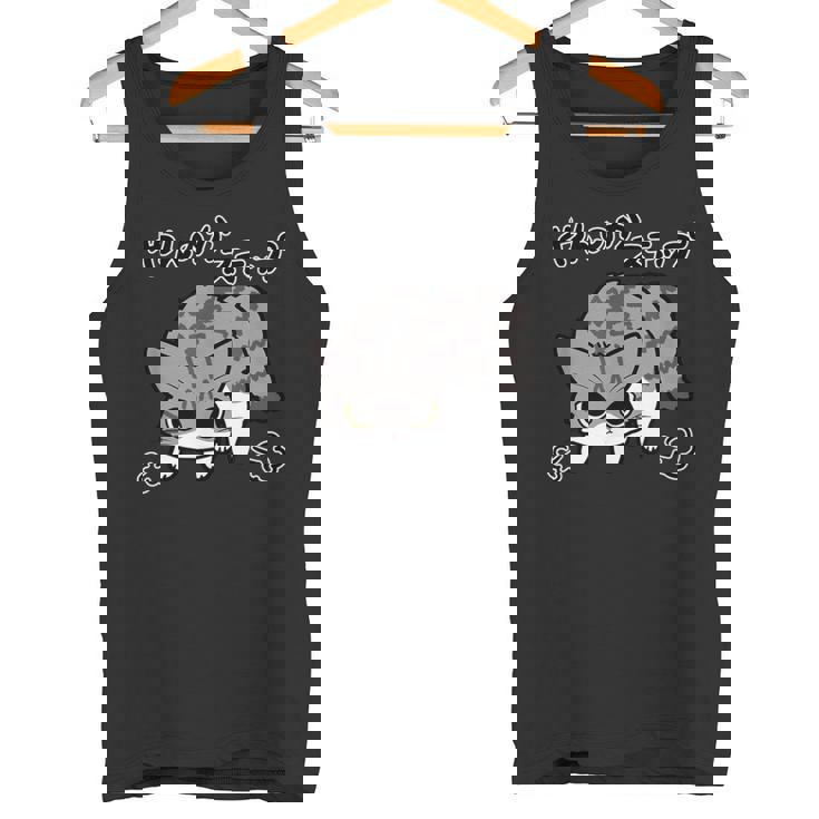 やんのかステップねこ キジ白長毛猫 かわいい 猫好き 動物 タンクトップ