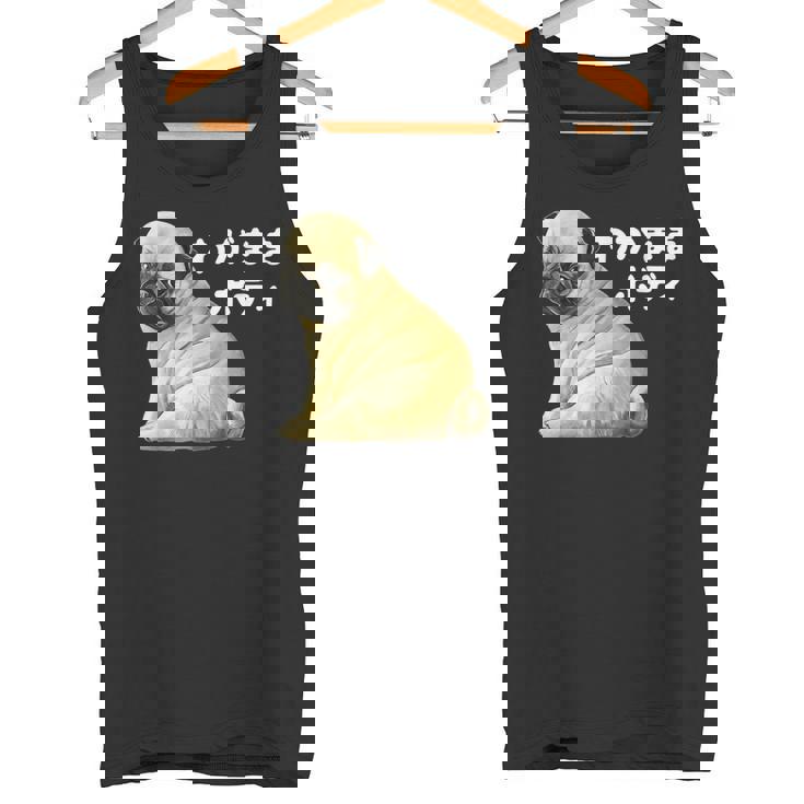 わがままボディ パグのチャーム満点デザイン 犬愛好家、ペットオーナー向け タンクトップ