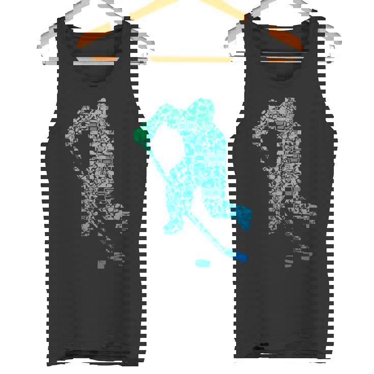 アイスホッケー選手ユースメンズキッズボーイズ 長袖tシャツ タンクトップ