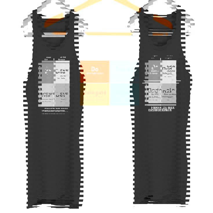 アイゼンハワー意思決定マトリックスのイラスト タンクトップ