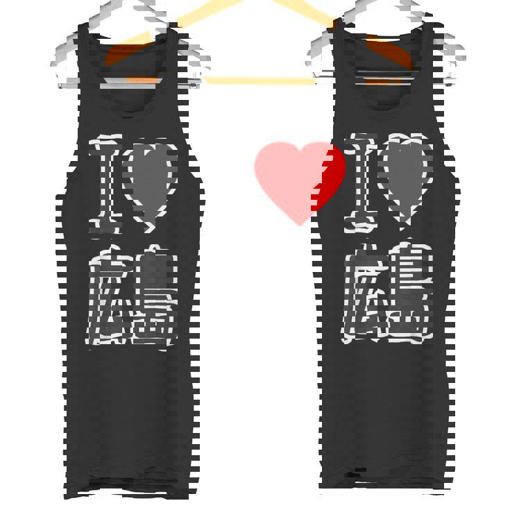 アイラブ・広島（I Love ハート）Big 大きな文字 ハート【47都道府県】ジモtティ 旅行お土産 面白 タンクトップ