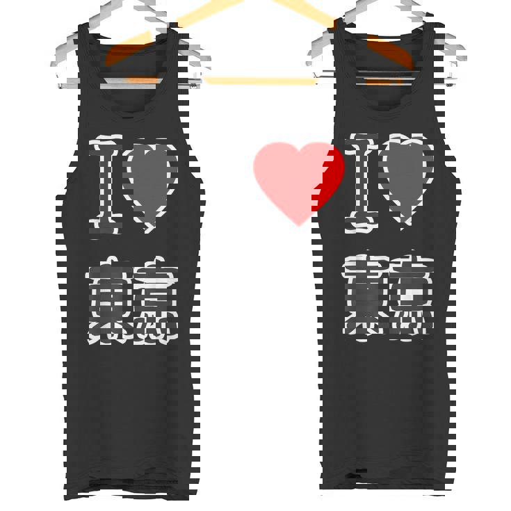 アイラブ・東京（I Love ハート）ビッグ 大きな文字【47都道府県・市区町村】ジモtティ 地元愛 旅行 お土産 面白 タンクトップ