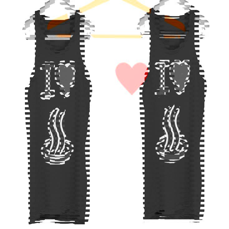 アイラブ・温泉 温泉マーク お風呂 銭湯 記号 お土産 旅行 ハート スタッフ メッセージ・面白 タンクトップ