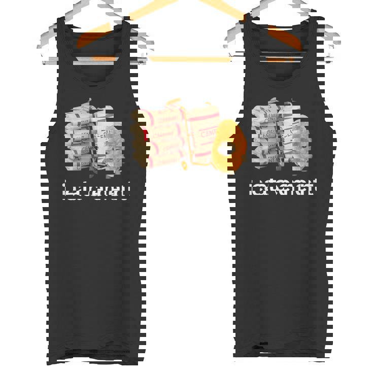 アイ・イート・セメント・ファニー・カーズ・クライング・キャット・ミーム タンクトップ