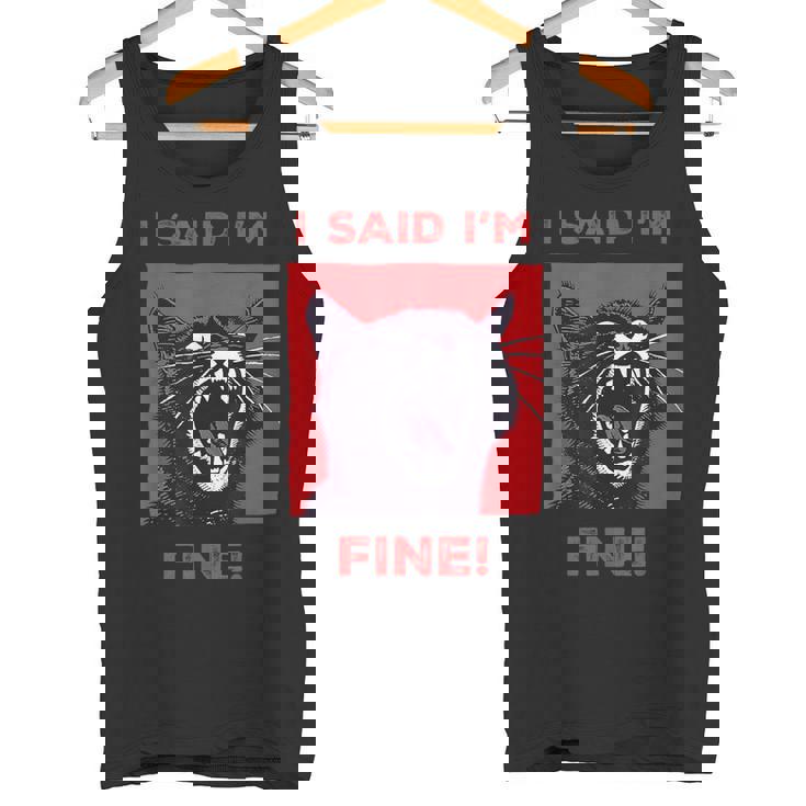 アイ・サイド・アイ・アイム・ファニー・キャット タンクトップ