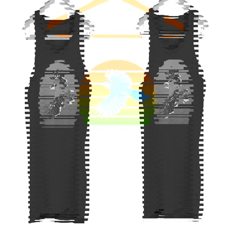 アオカケス 鳥 動物 図 バードウォッチング 贈り物 鳥類学者 生物学者 自然科学 タンクトップ