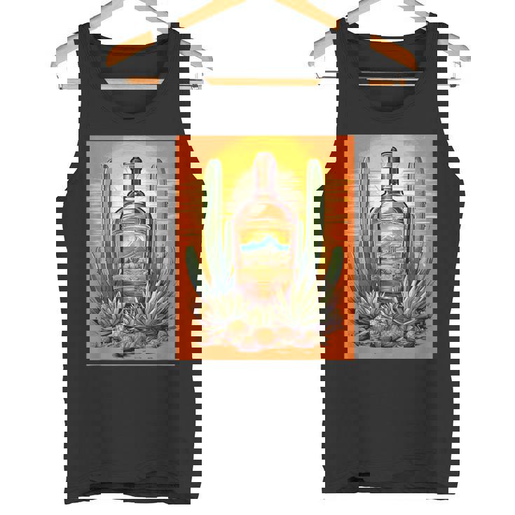 アガベ植物 テキーラボトル メキシカン メズカル アルコール ドリンク タンクトップ