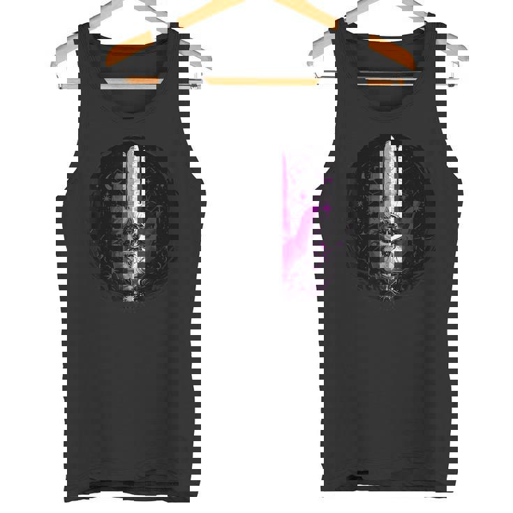 アセクシャルpride手と目と神秘的な象徴アート タンクトップ